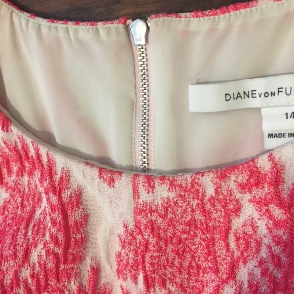 Diane Von Furstenberg womens dress White SZ 14 - Picture 3 of 8